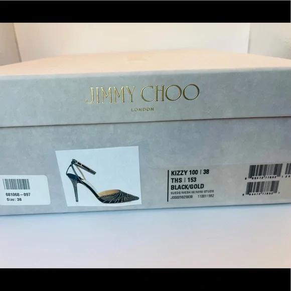 Jimmy Choo Size 8 Black & Gold heels - Picture 14 of 16